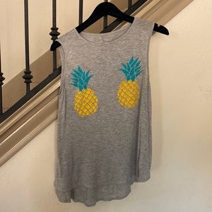 Francesca’s Pineapple Tank Top Size Small Ayla S
